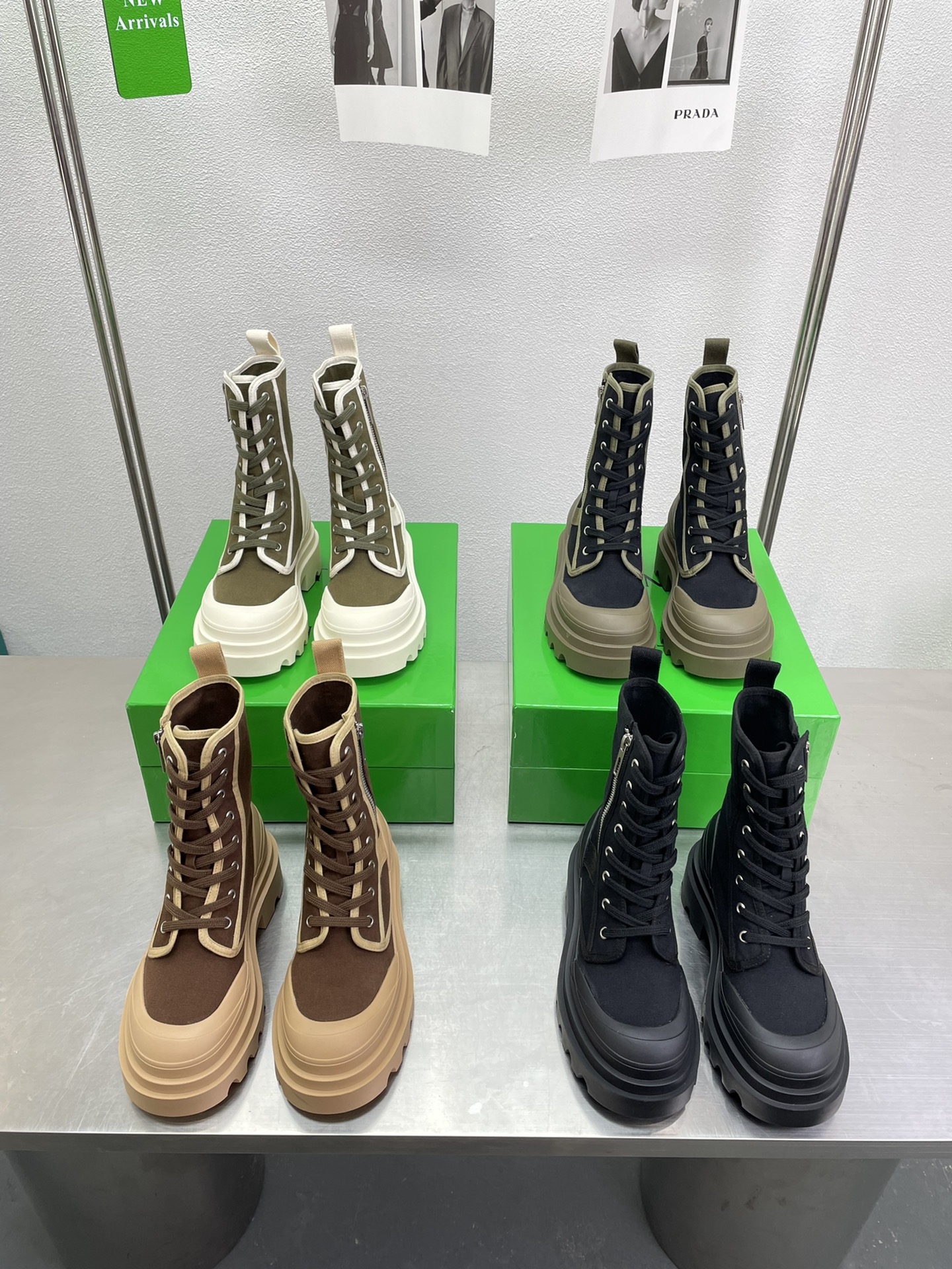 TOP Bottega Veneta BV  Men's And Women's Martin Boots - 6cm - 4 Colour