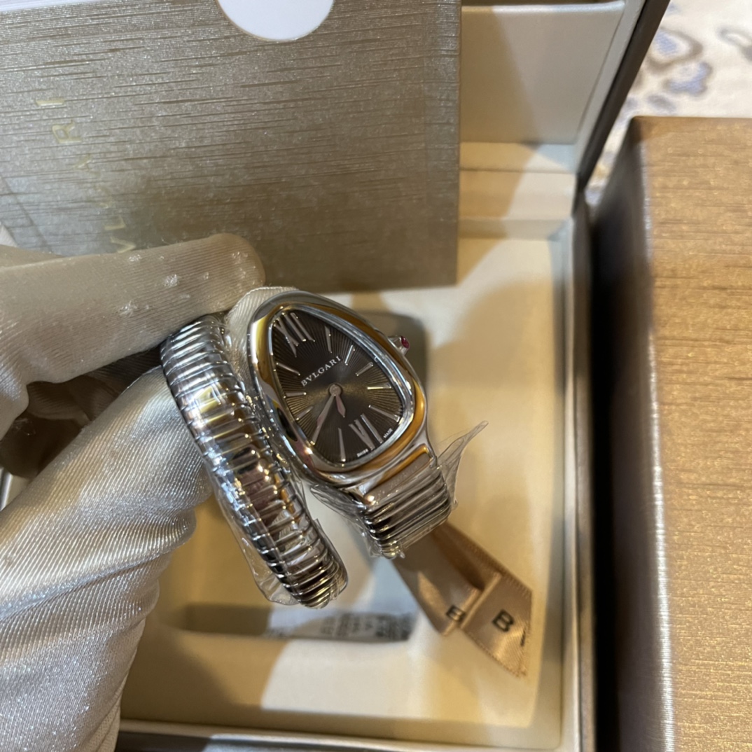 TOP BVLGARI Serpentin Watch 23x35mm - Silver