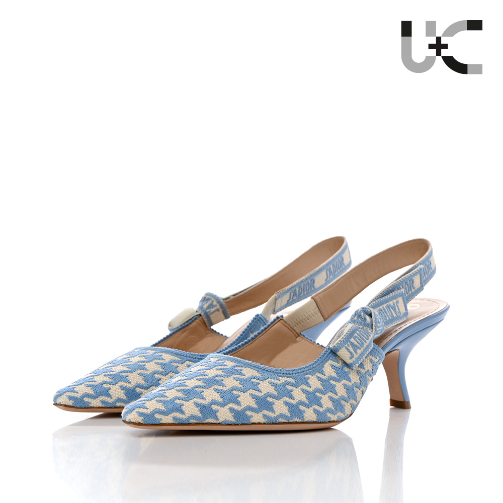Dior Cotton Houndstooth J'Adior Slingback Heel (Replica)