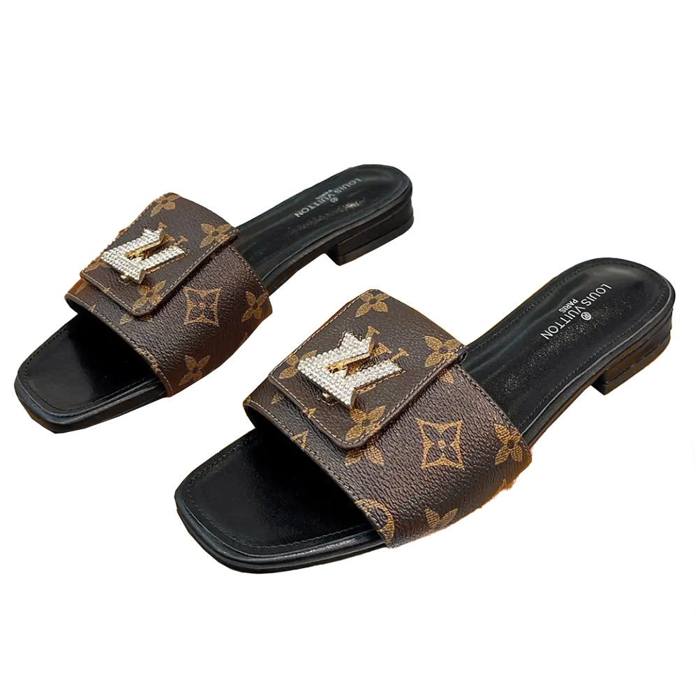 Louis Vuitton LV Comfortable Leather Flip-fFops  Slide Sandal (Replica)