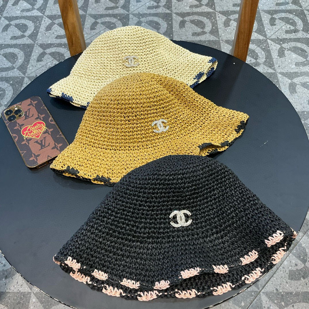 TOP CHANEL Woven Straw Hat - 3 Colors