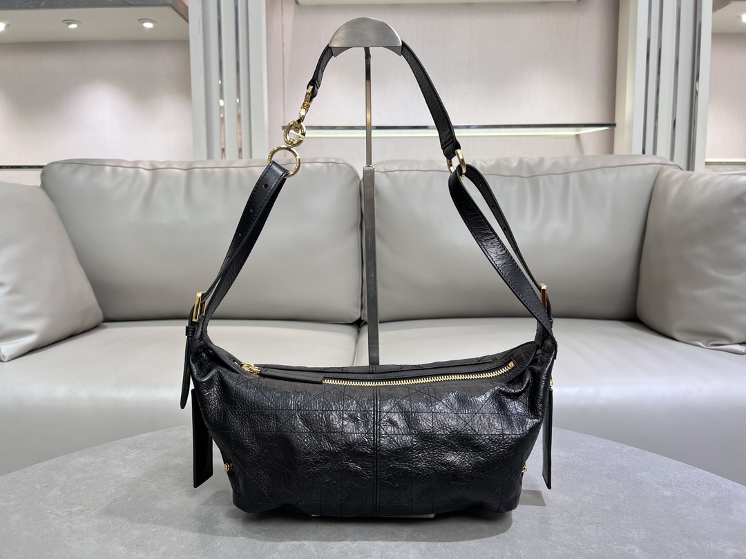 TOP Christian Dior D-Journey Handbag 23 x14x16 cm -Black