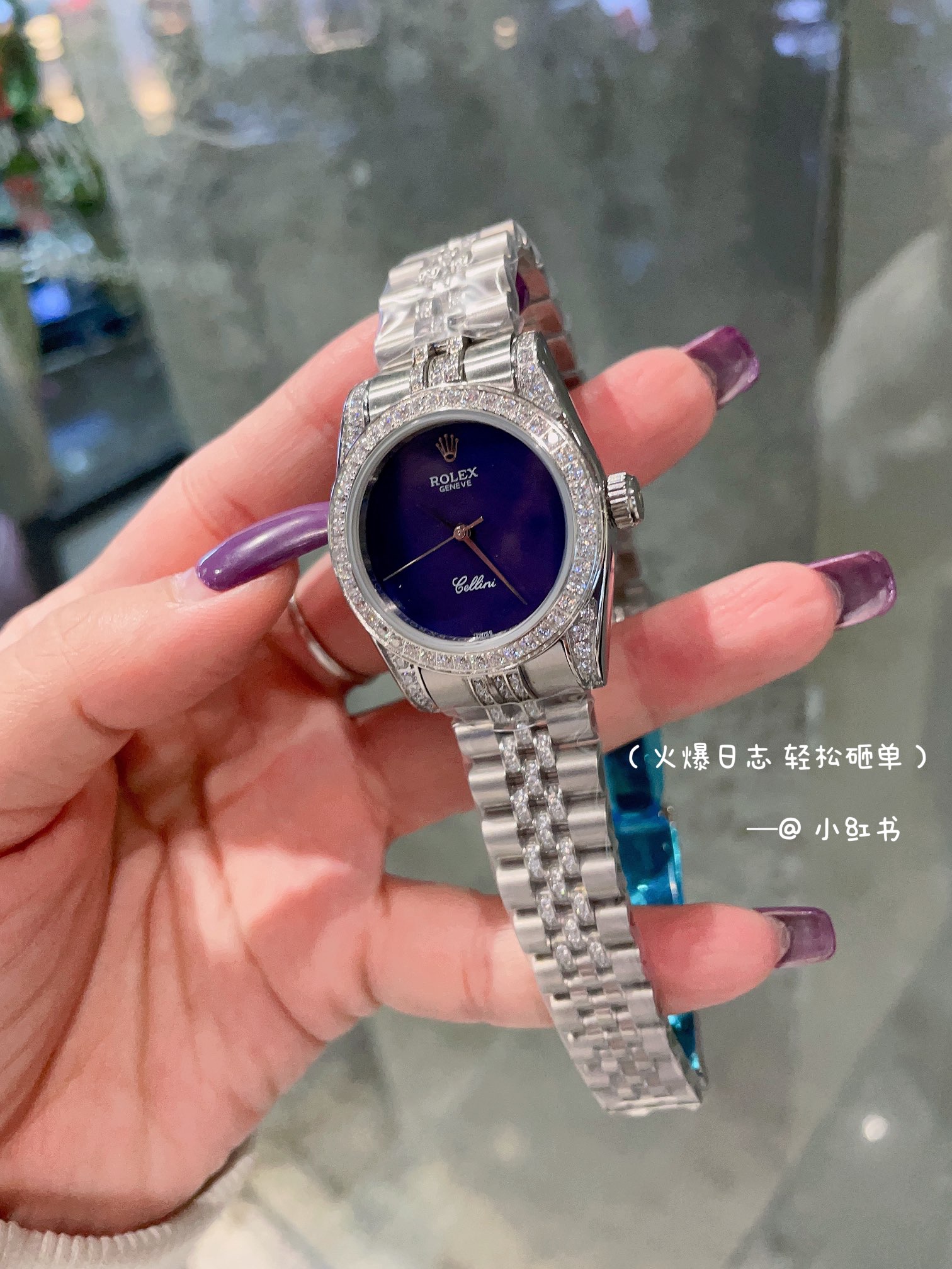 TOP ROLEX Watches 31mm - Silver/Blue