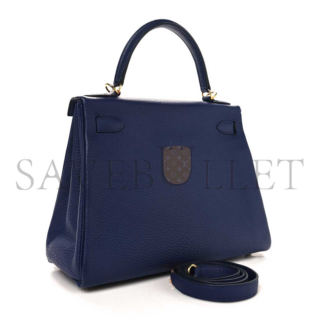 HERMÈS TOGO KELLY RETOURNE 28 BLEU ENCRE (28*22*10cm)