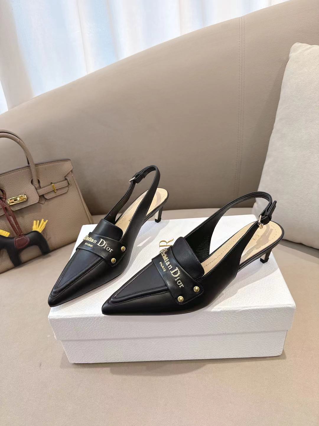 TOP Christian Dior 5/8cm Height Heels Shoes - 2 Color