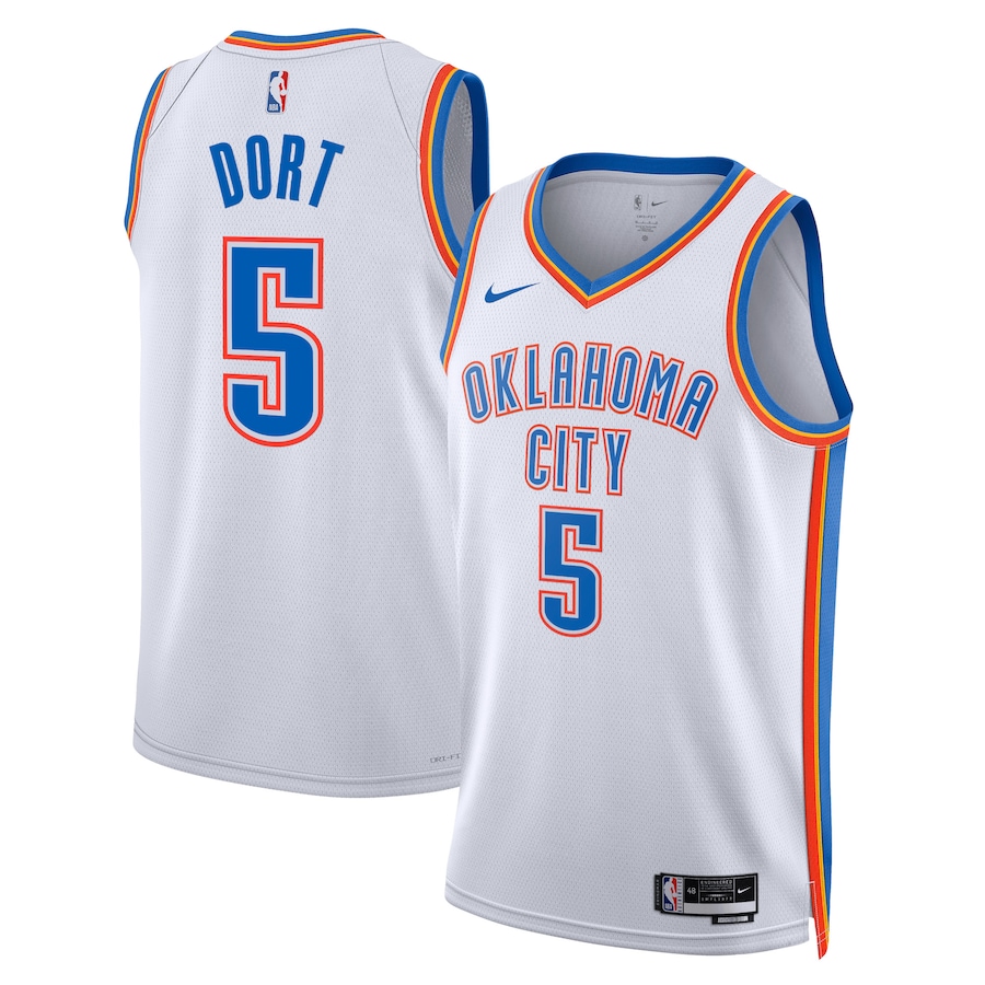 Luguentz Dort Oklahoma City Thunder White Jersey