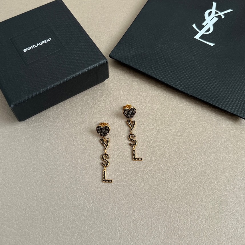 TOP Yves Saint Laurent YSL Earrings - Gold