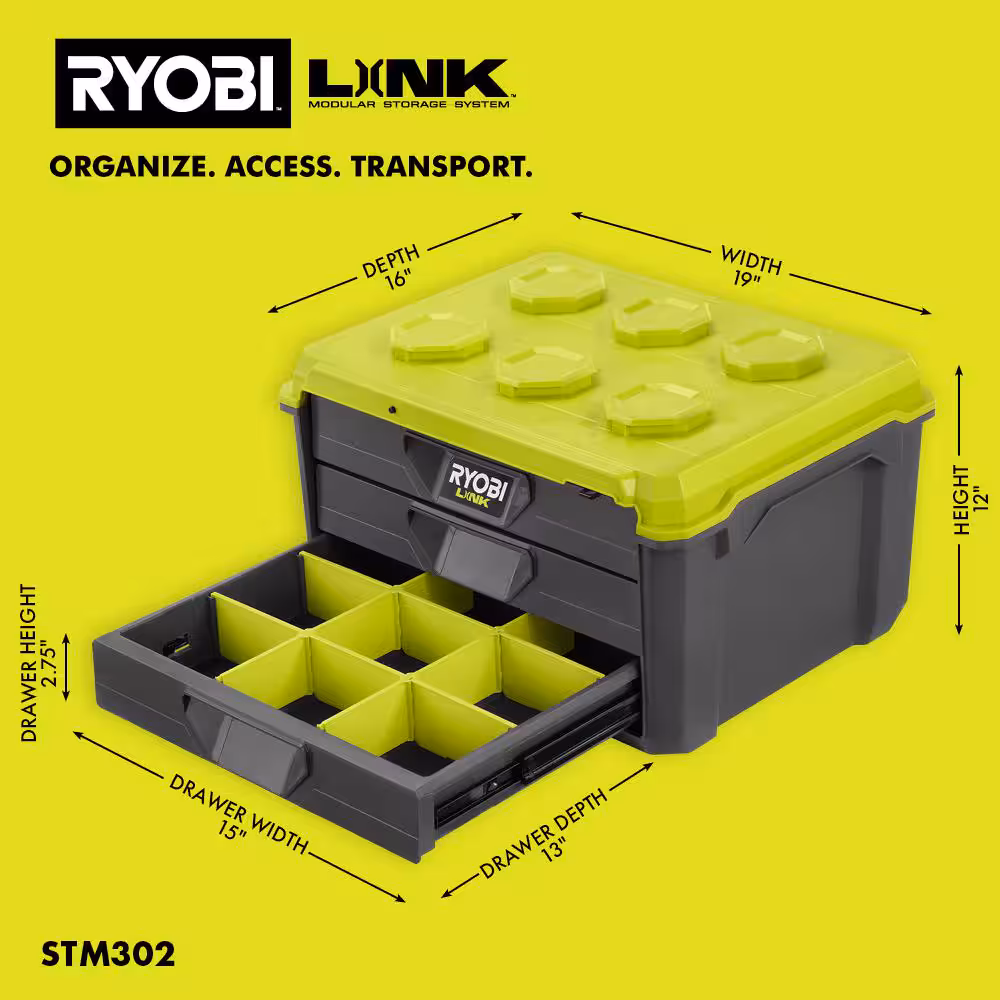 LINK 20 in. 3-Drawer Modular Hand Tool Box
