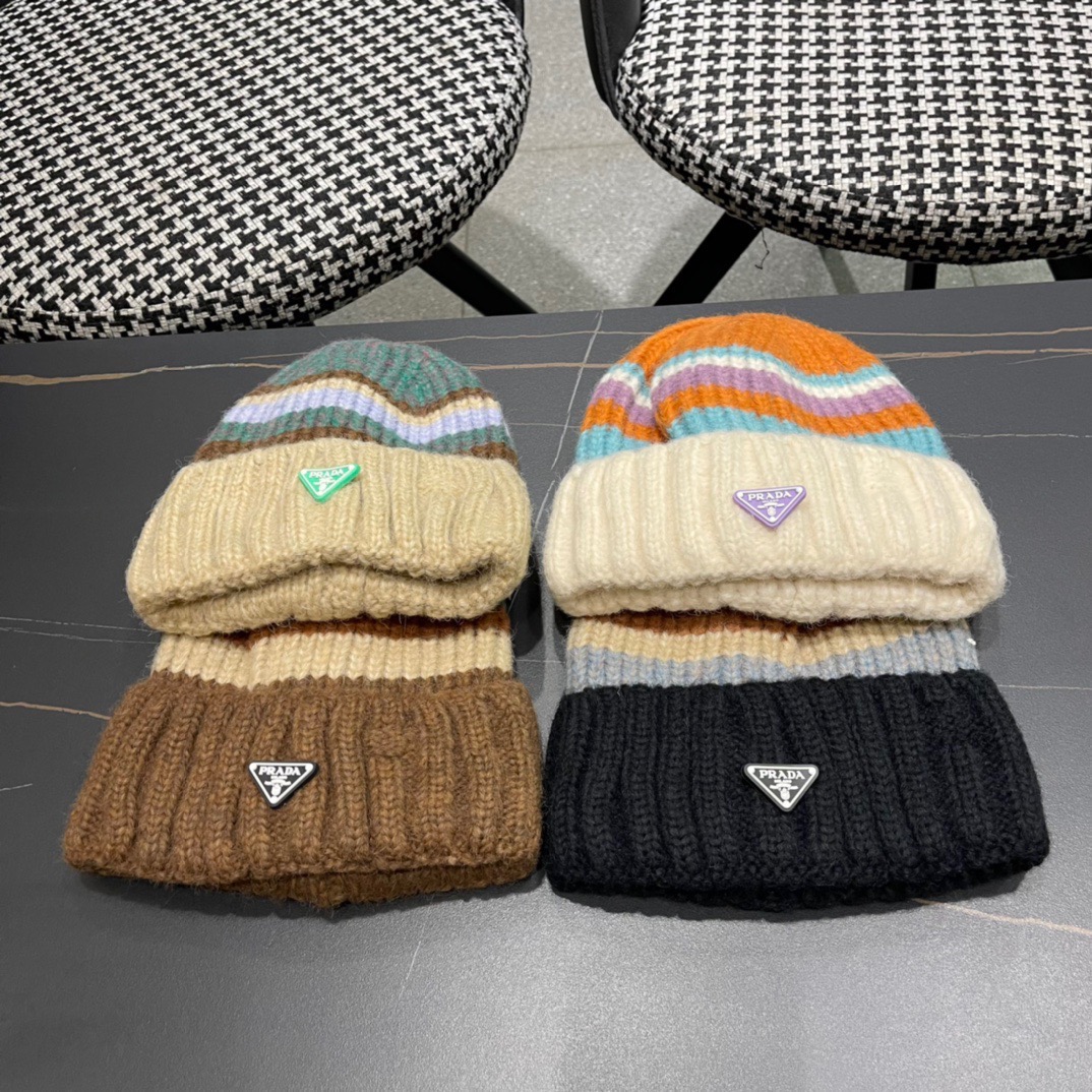 TOP PRADA Knitted Hat - 4 Color