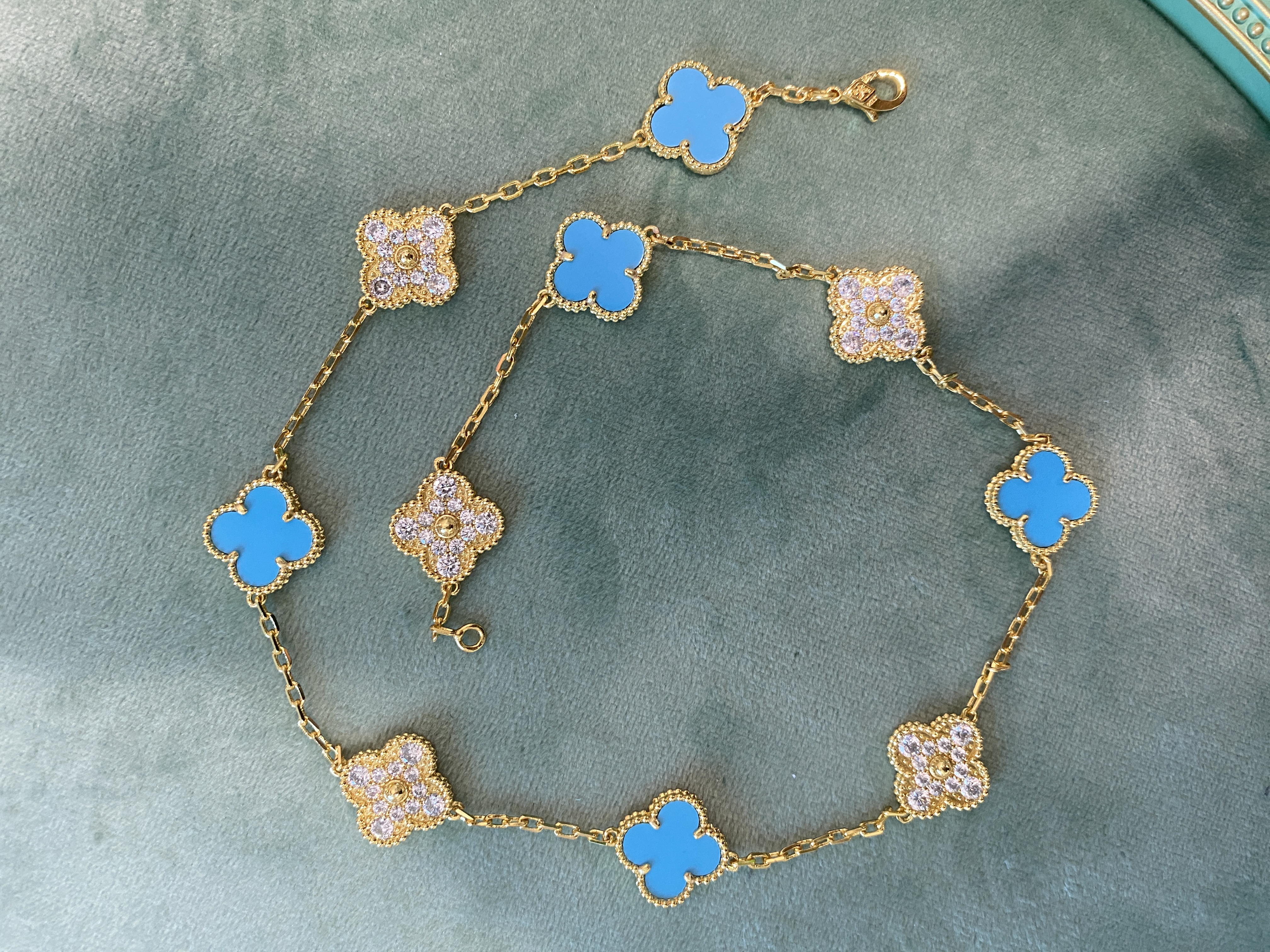 TOP Van Cleef & Arpels Vintage Alhambra 5 motifs Bracelet/Necklace/Earrings