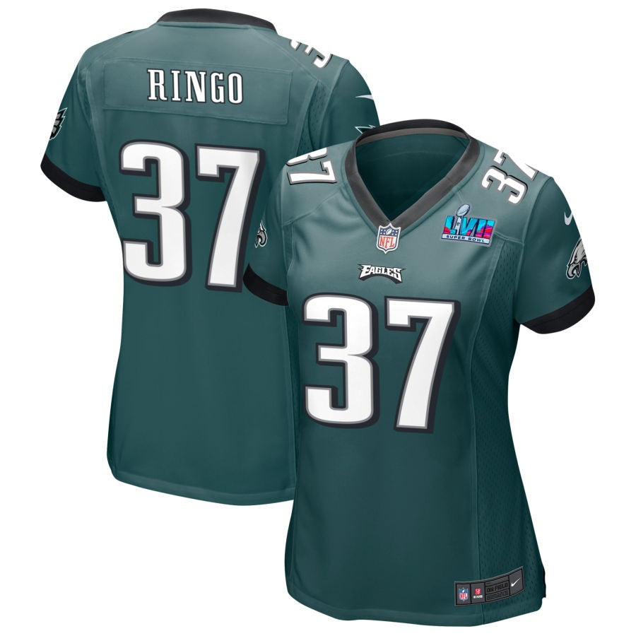 Kelee Ringo Philadelphia Eagles  Women's Super Bowl LVII Game Jersey - Midnight Green