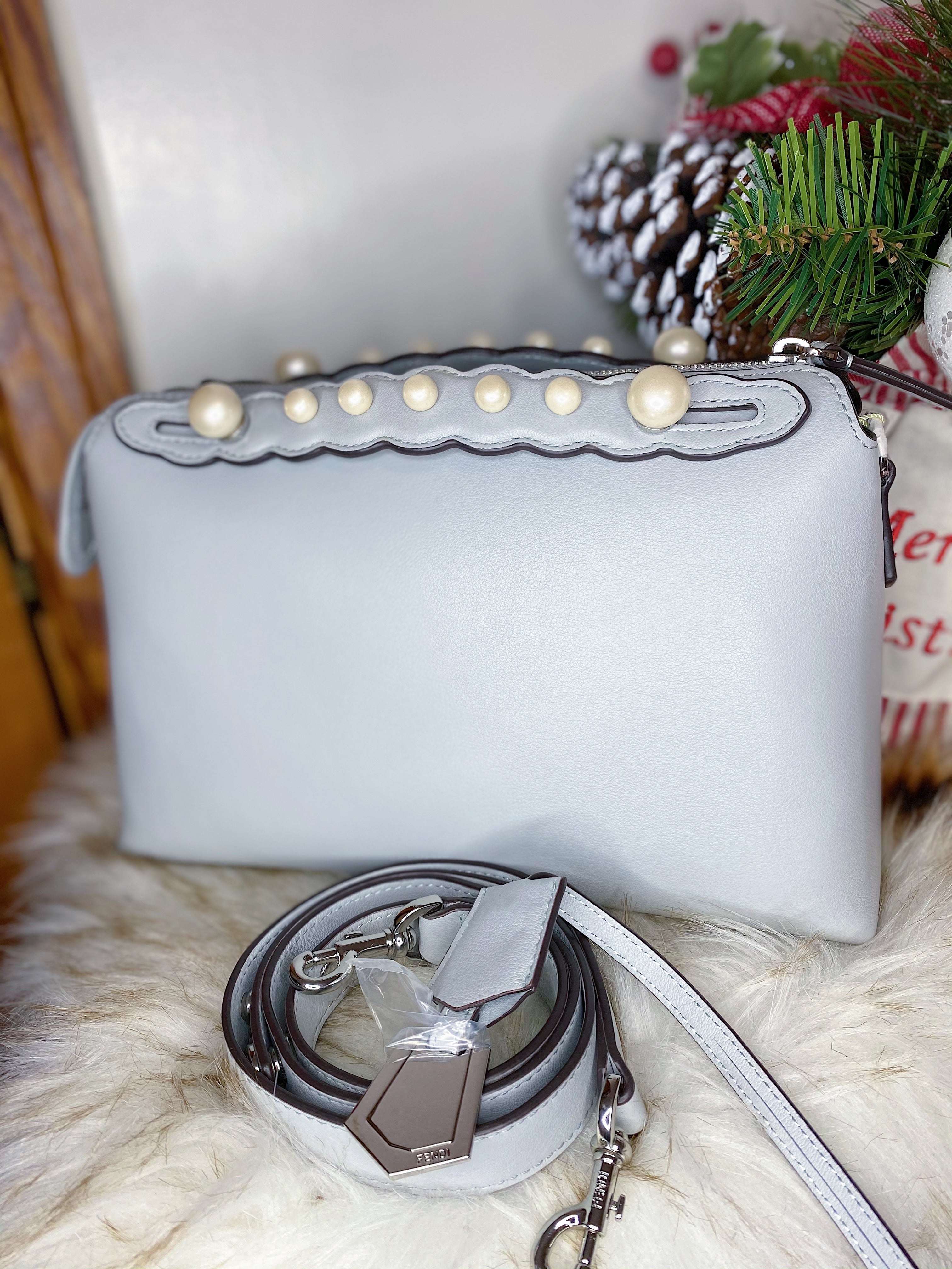 TOP FENDI By The Way Studded Leather Shoulder Bag