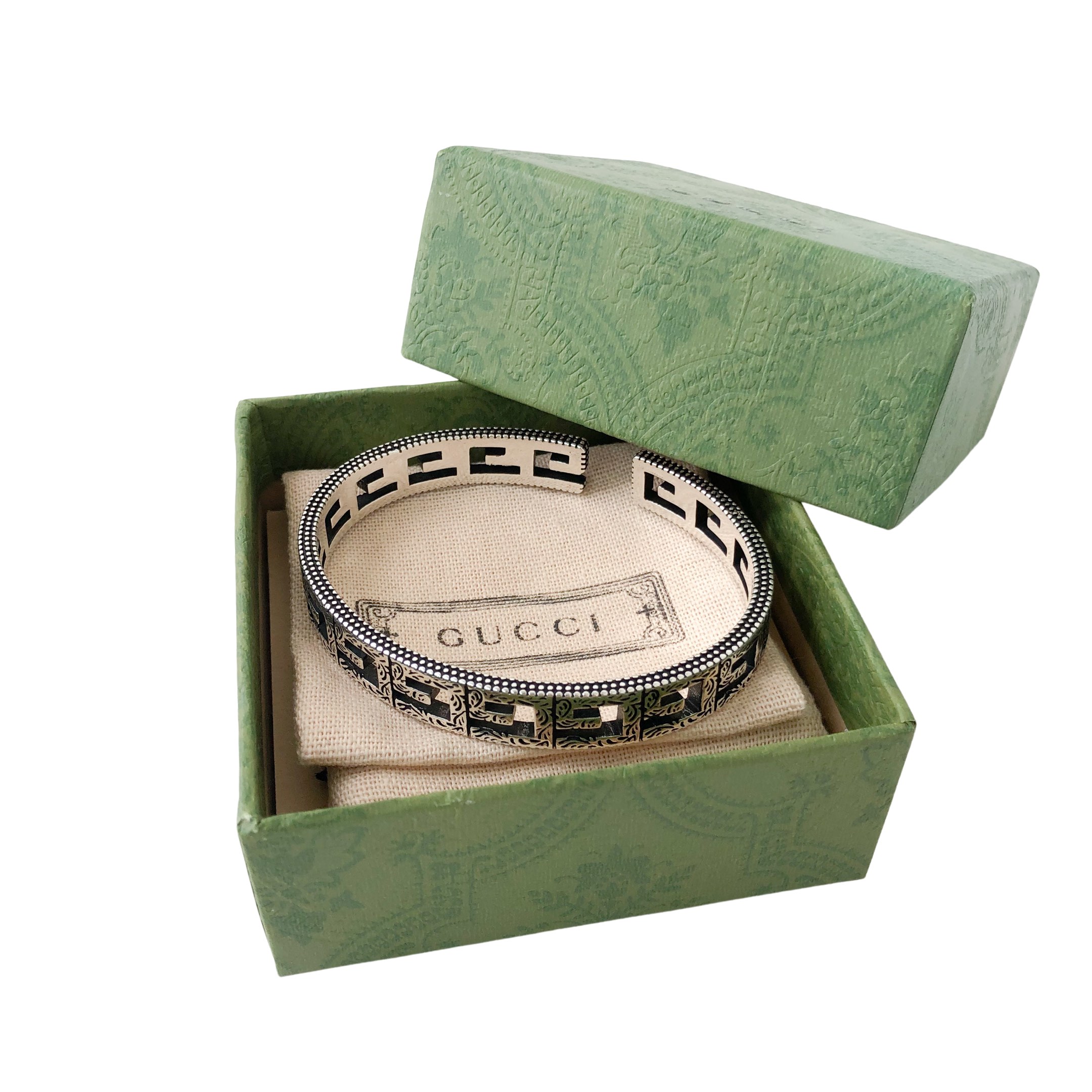 TOP GUCCI Open Bracelet - Silver