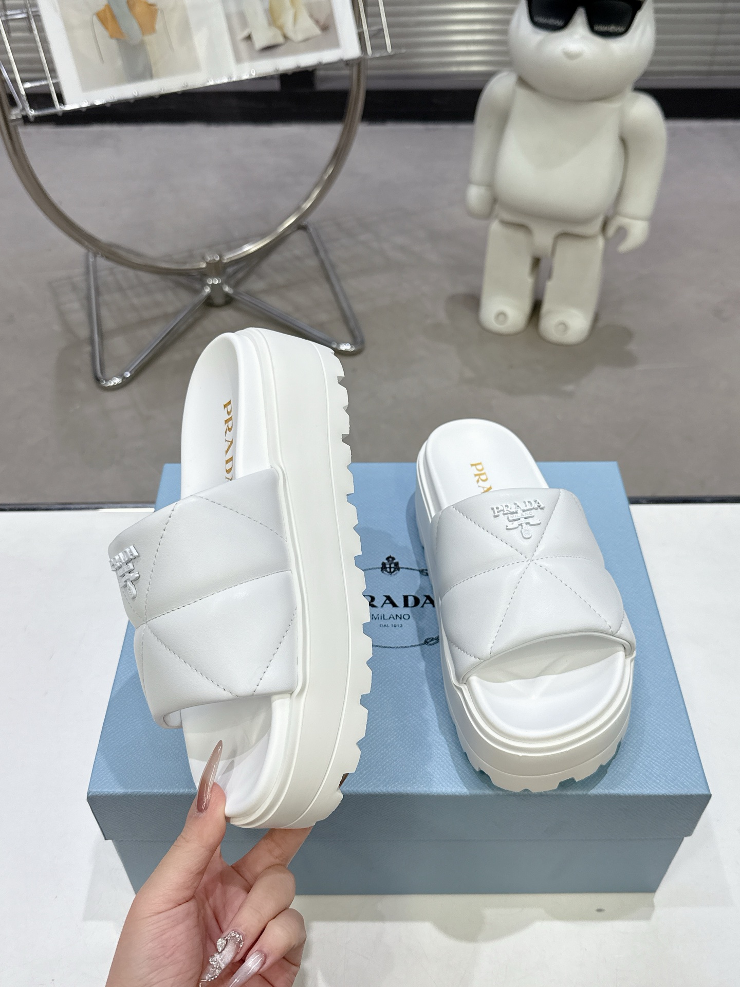 TOP PRADA Thick Sole Slippers - 3 Colors