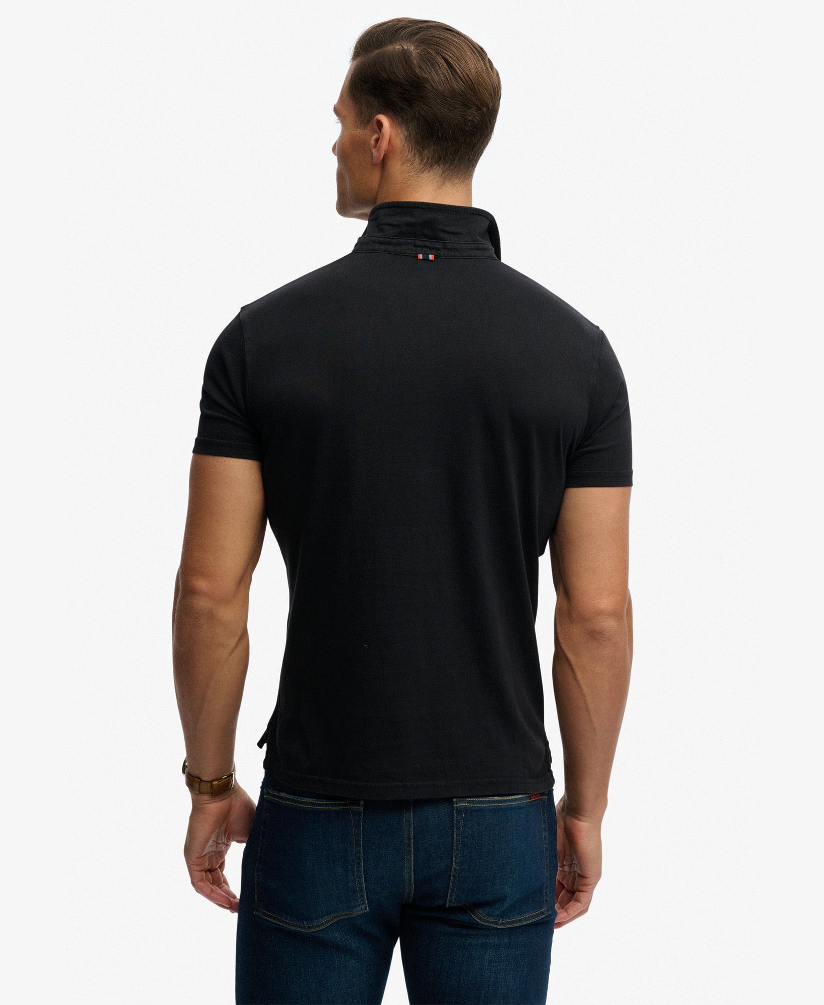 Essential Jersey Polo | Meteorite Black
