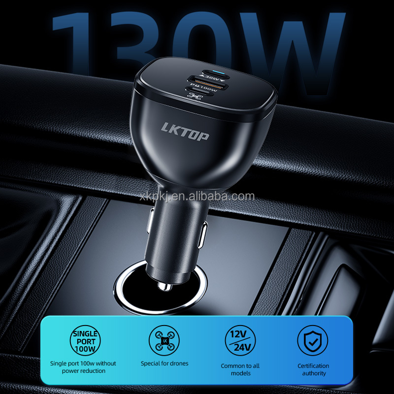 LKTOP 130W Car Charger for Drones with Dedicated Charging Port for DJI Drones 130W Car Charger for Drones with Dedicated Charging Port for DJI Drones