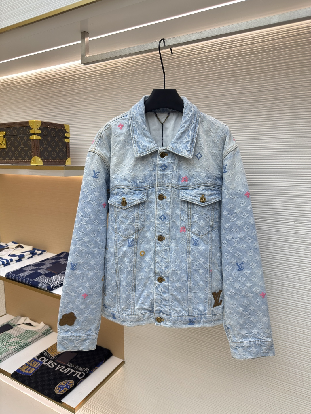 LOUIS VUITTON 彩色字母提花牛仔外套