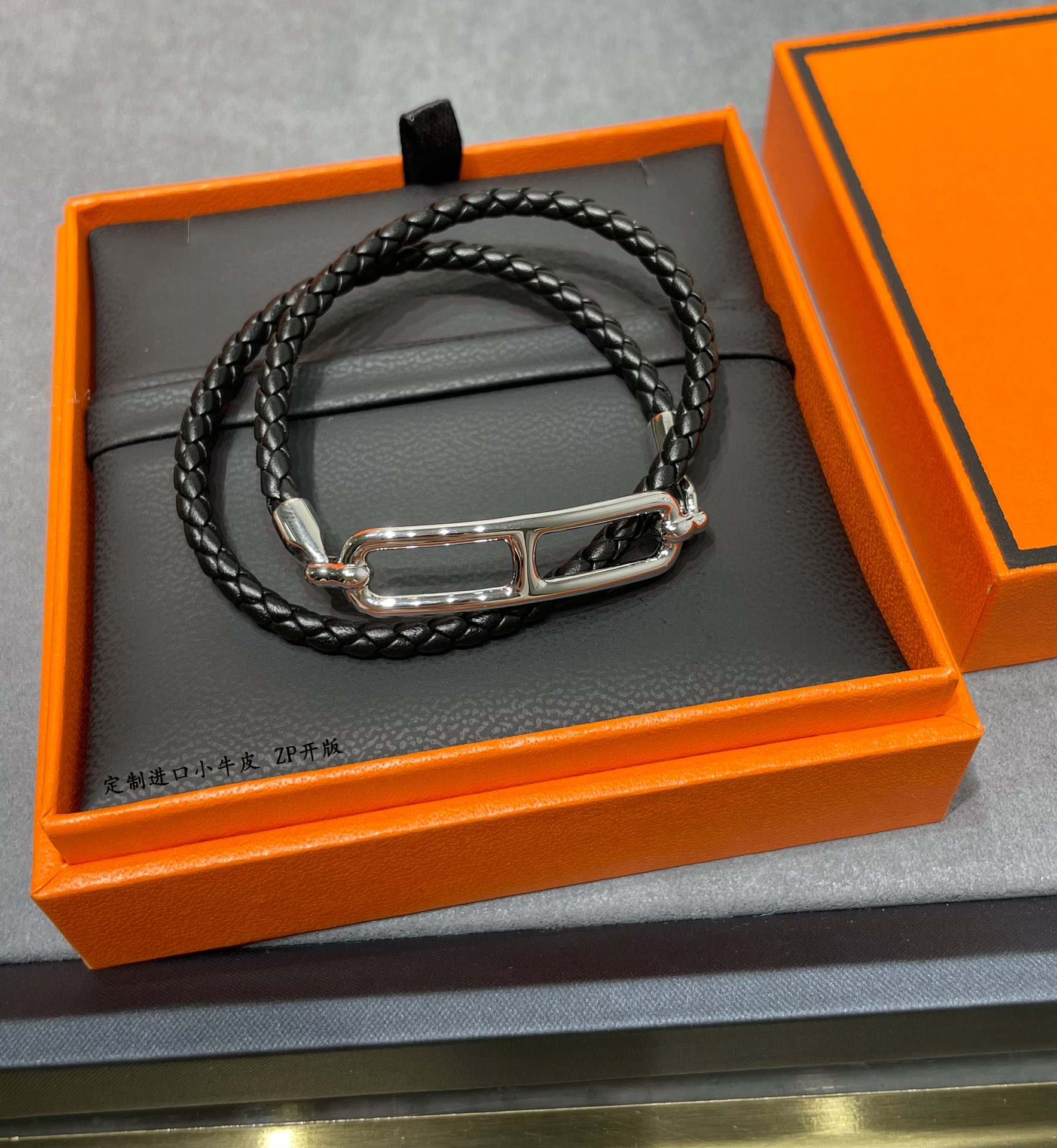 TOP HERMES Pig Nose Leather Cord Bracelet - 9 Colors