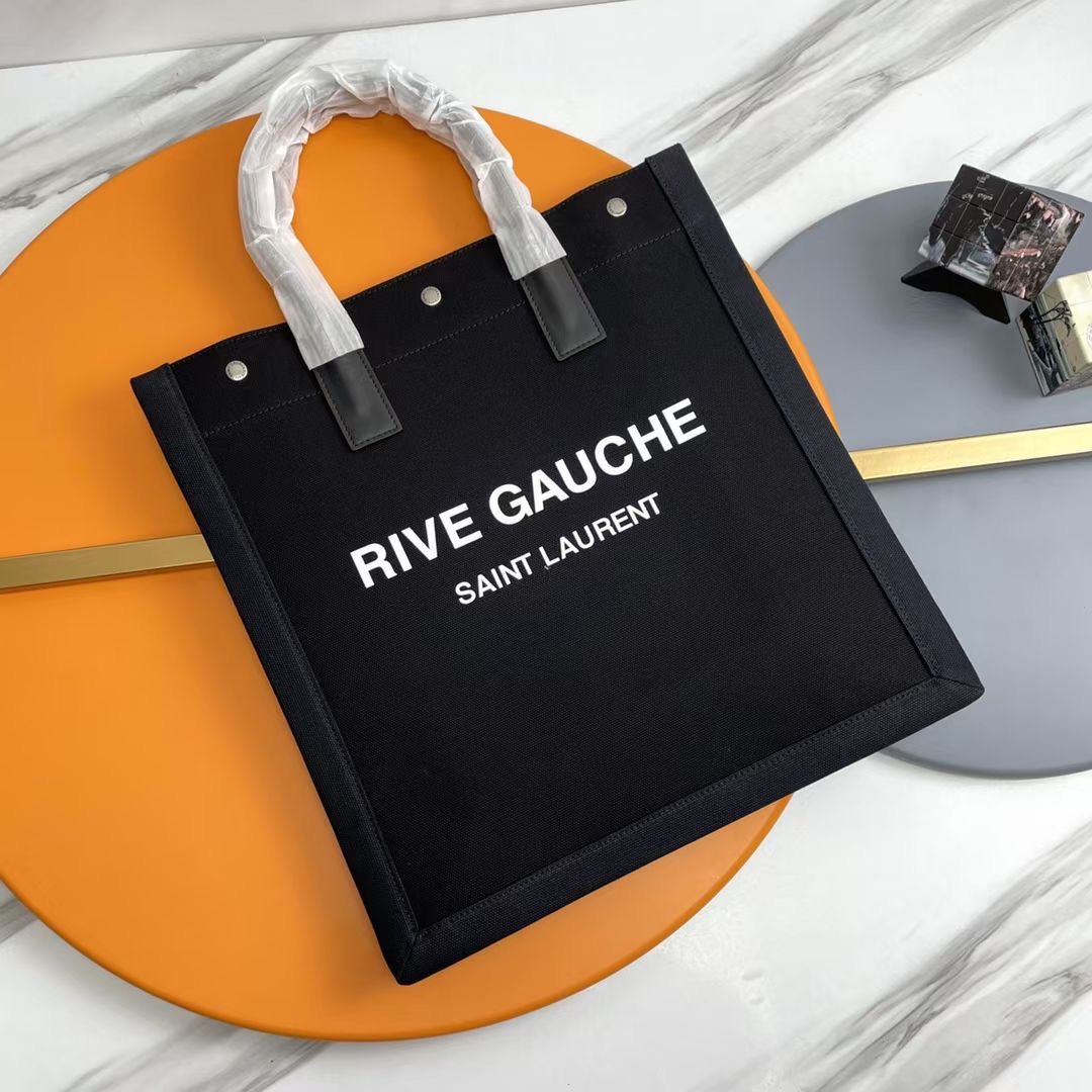 TOP Yves Saint Laurent YSL Rive Gauche Straw Tote Bag - 4 Colors