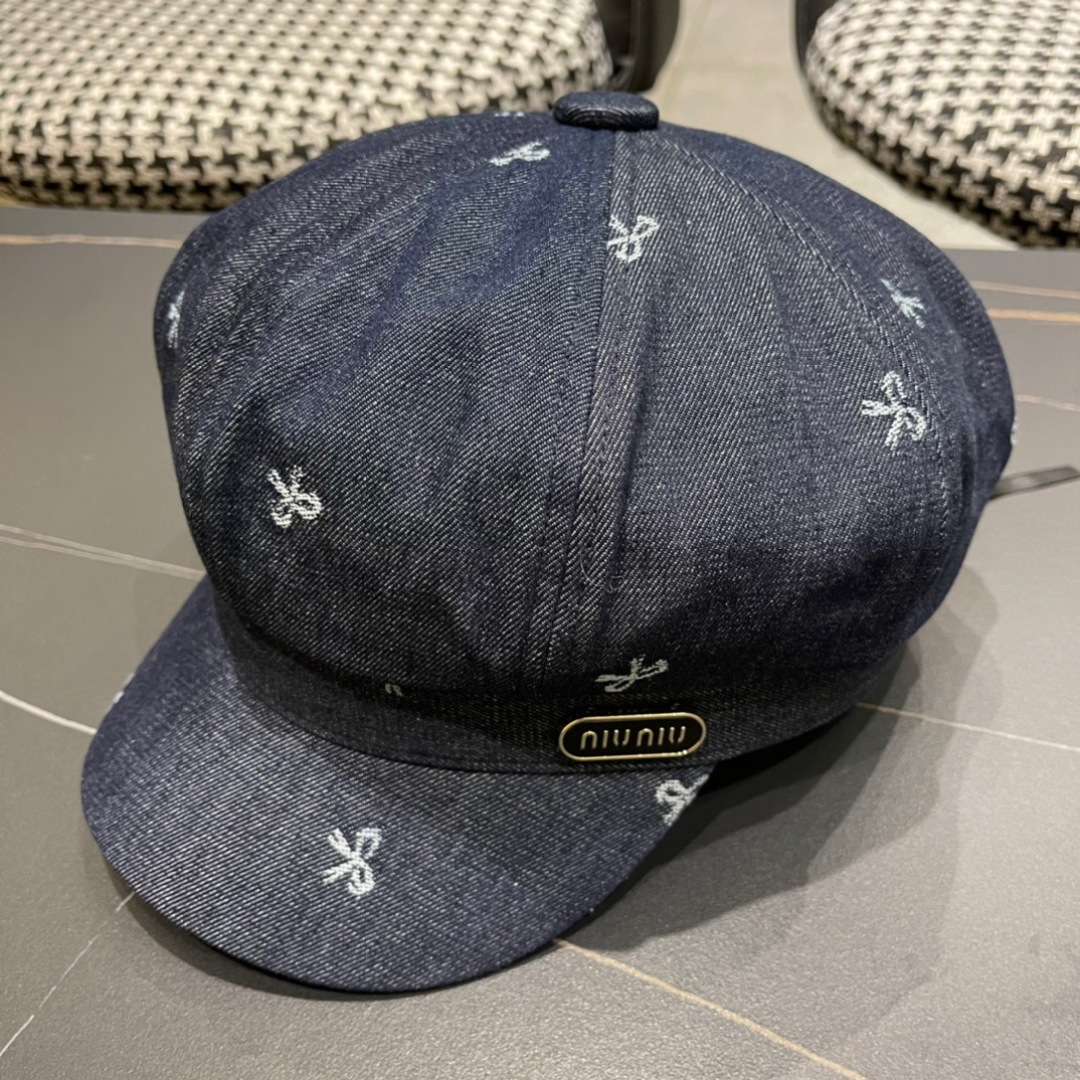 TOP Christian Dior Beret Hat - Denim
