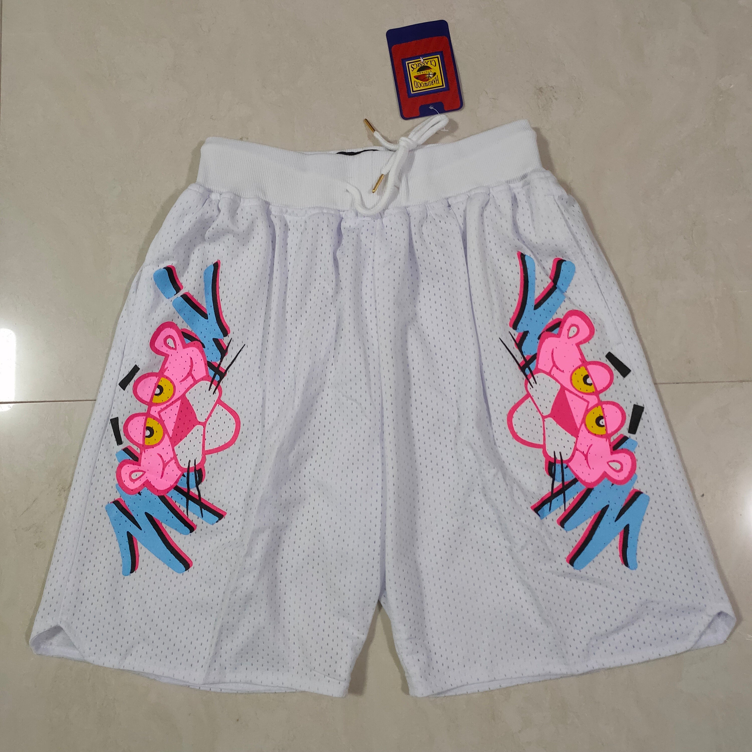 Miami Heat Pink Panther White Pocket Shorts