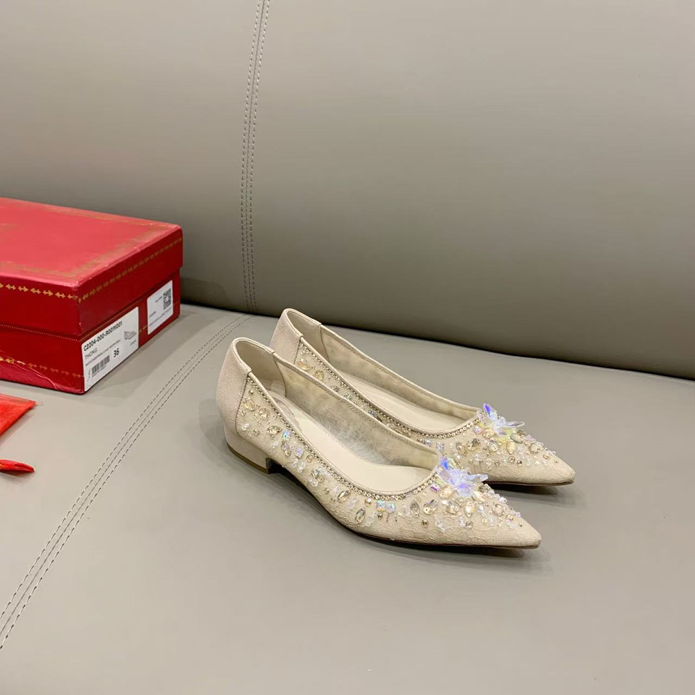 Rene Caovilla Cinderella Crystal High Heels (Replica)