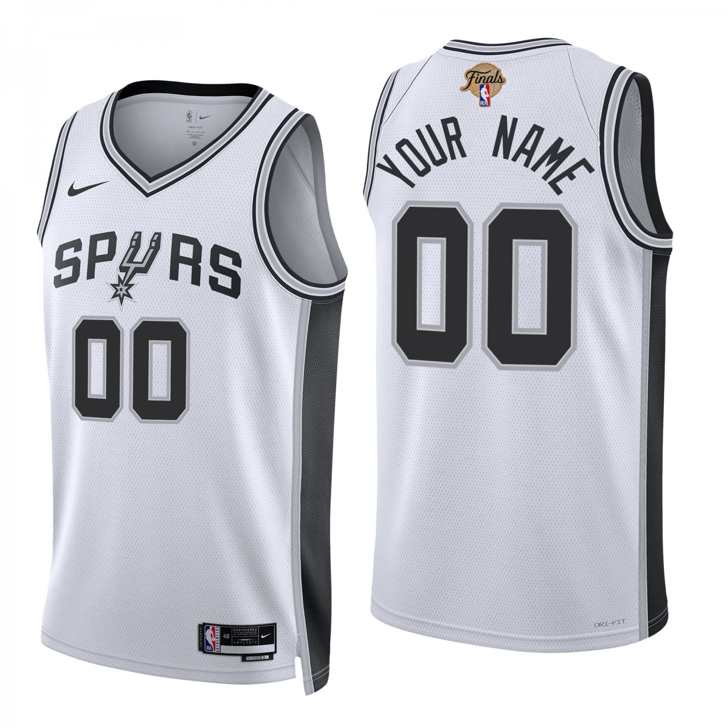 Custom San Antonio Spurs 2026 Finals Jersey - White