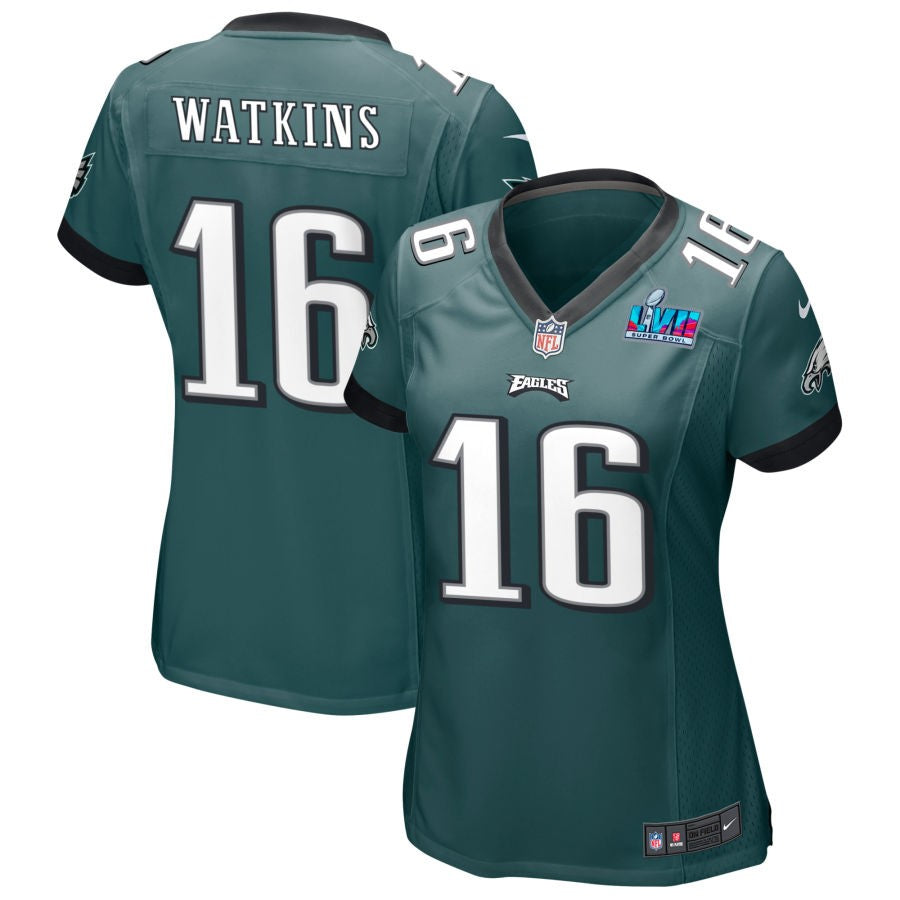 Quez Watkins Philadelphia Eagles  Women's Super Bowl LVII Game Jersey - Midnight Green