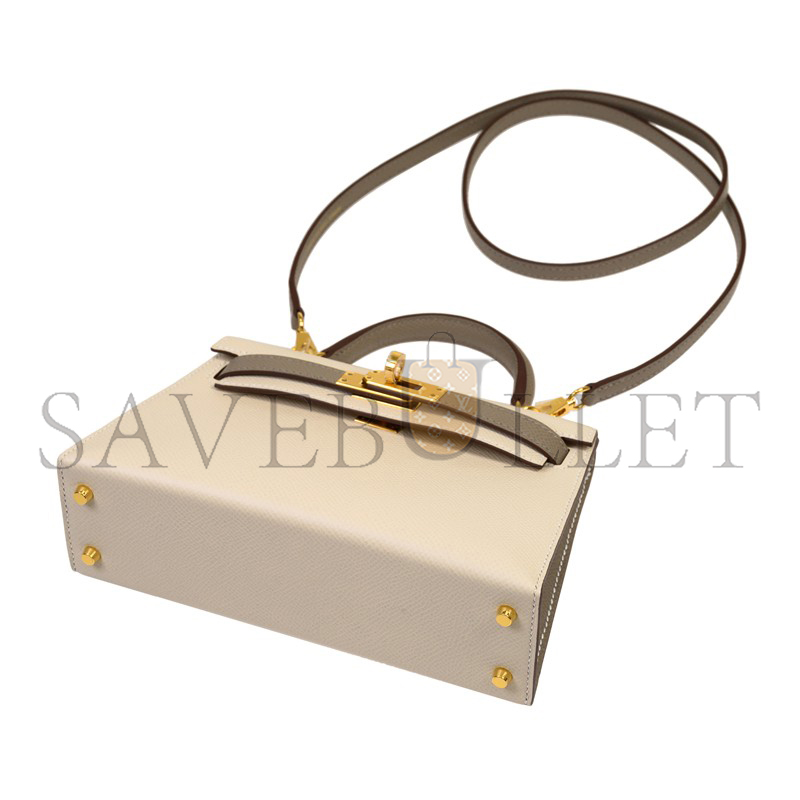 HERMES MINI KELLY EPSOM GOLD HARDWARE 195592 (19*12*5.5cm)