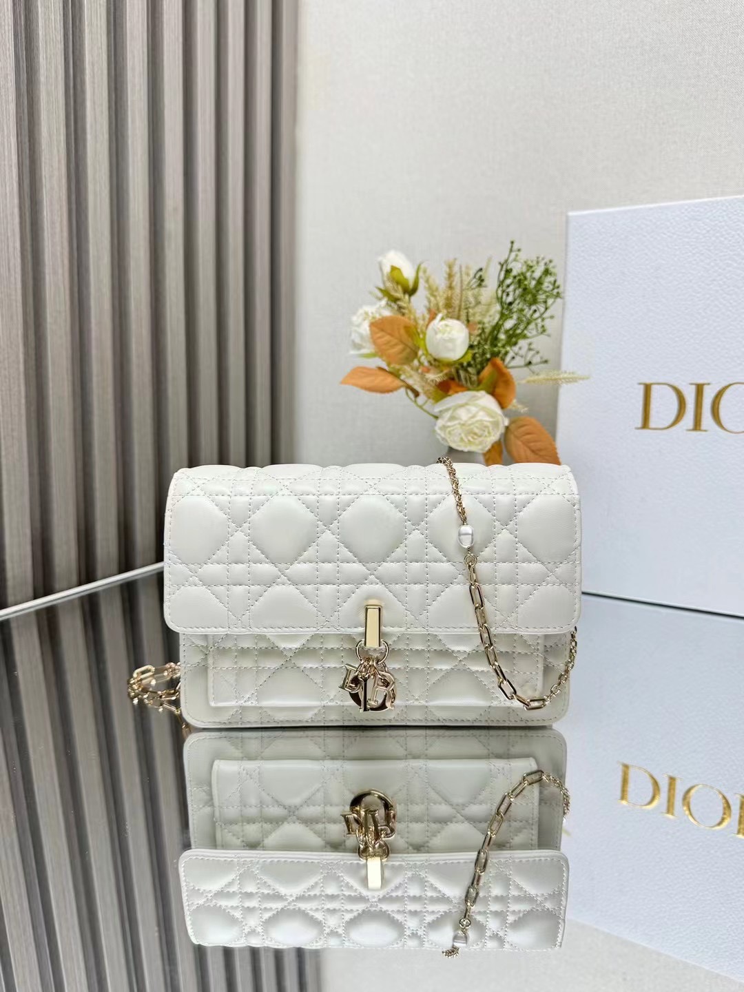 TOP Christian Dior Chain Pouch Bag 19.5 x 12.5 x 5cm - 3 Color & GHW