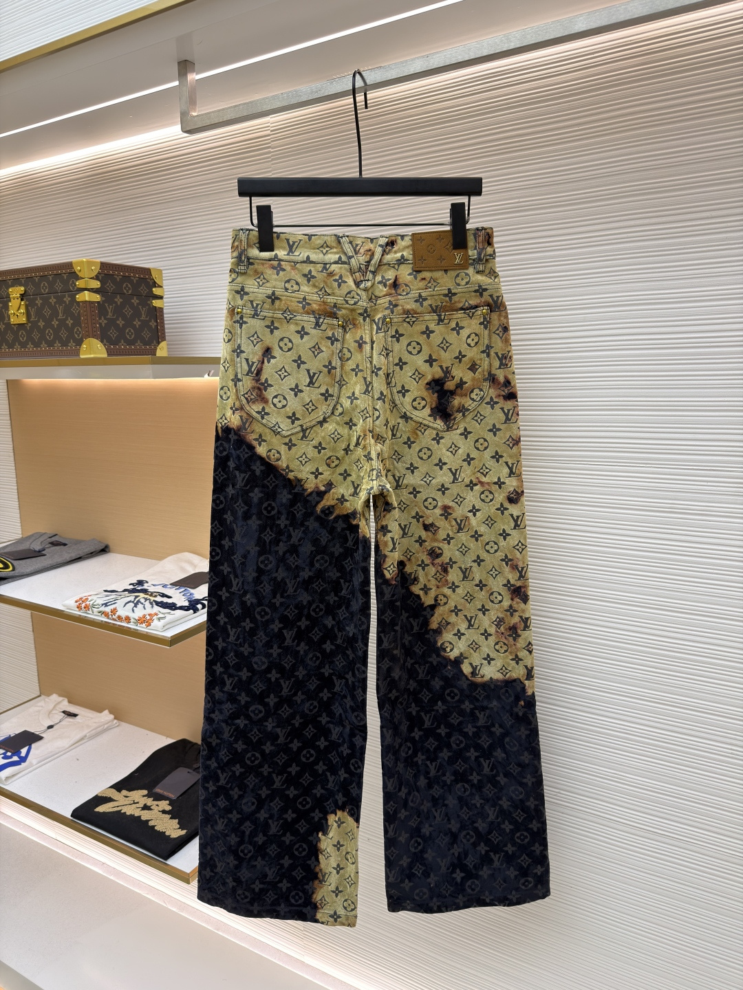 LOUIS VUITTON 火烧云篝火植绒牛仔长裤
