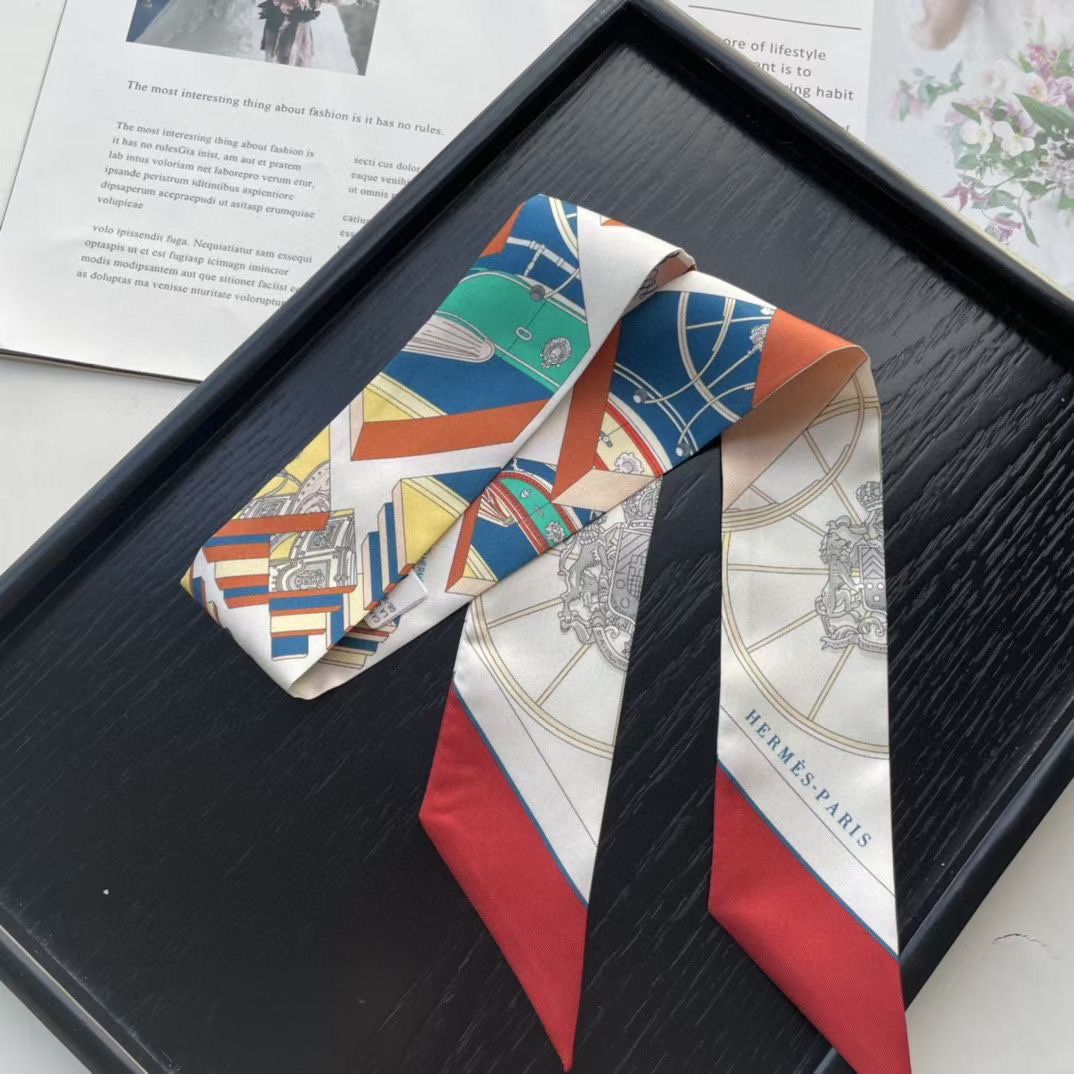 TOP HERMES Twilly Springs Springs Twilly 86 x 5 cm - Four Colours