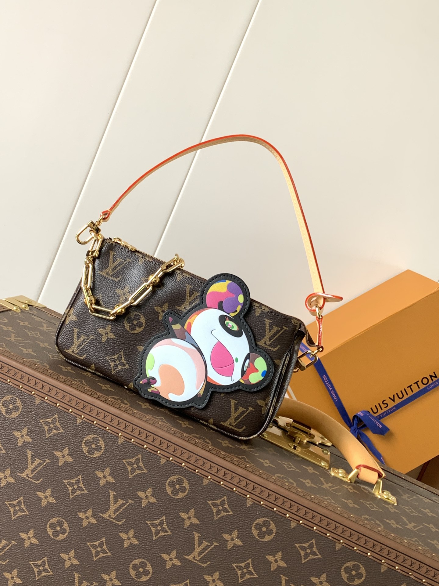 TOP Louis Vuitton LV Monogram Pochette Accessories Bag 13x4x22cm - Brown