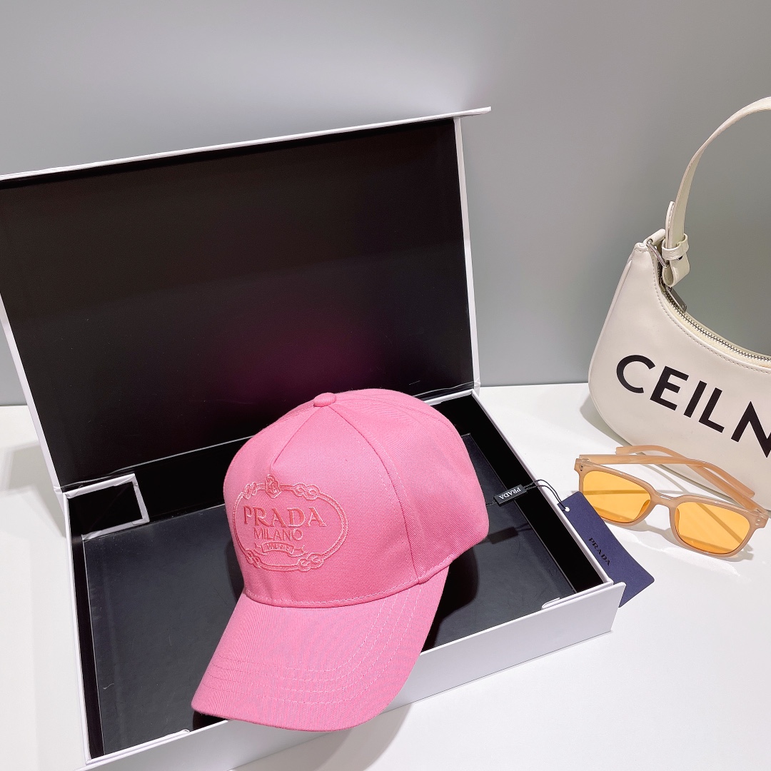TOP PRADA New Embroidery Baseball Cap - Five Colors