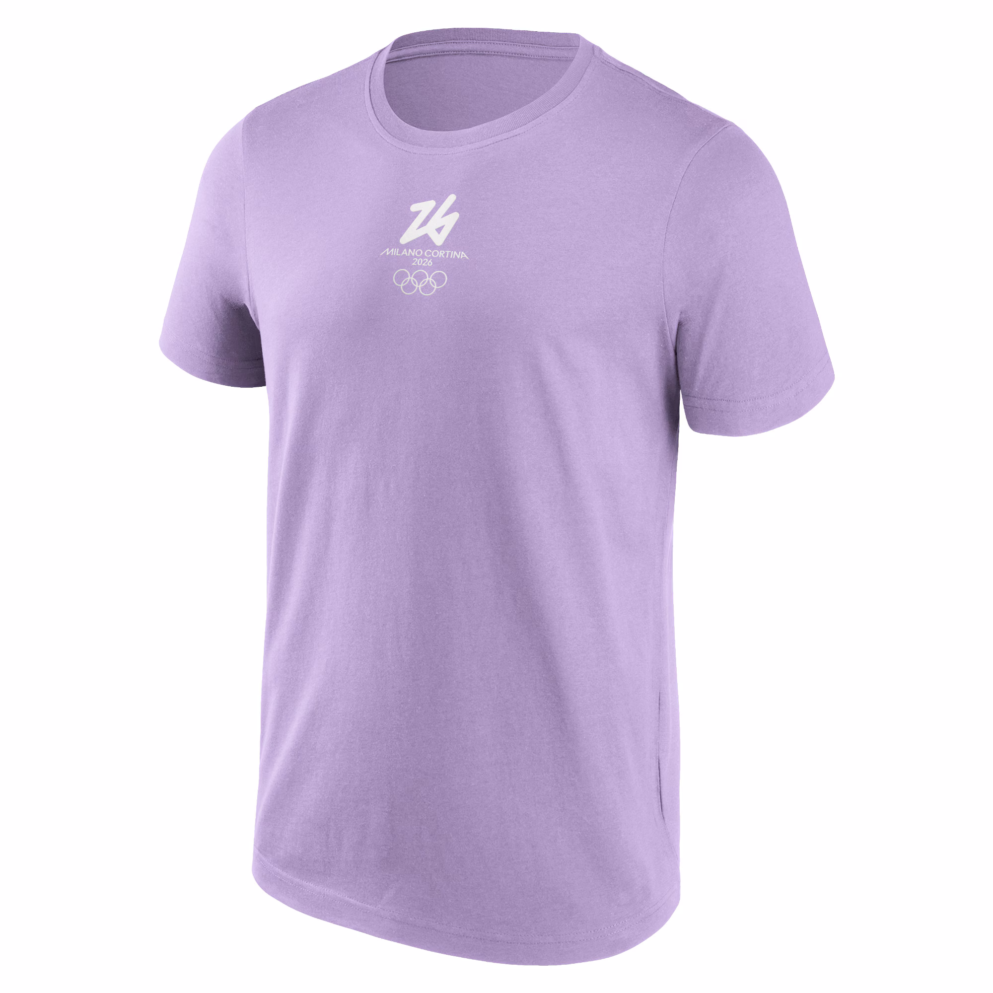 Milano Cortina 2026 Olympics Fashion Mono Logo Graphic T-Shirt - Purple
