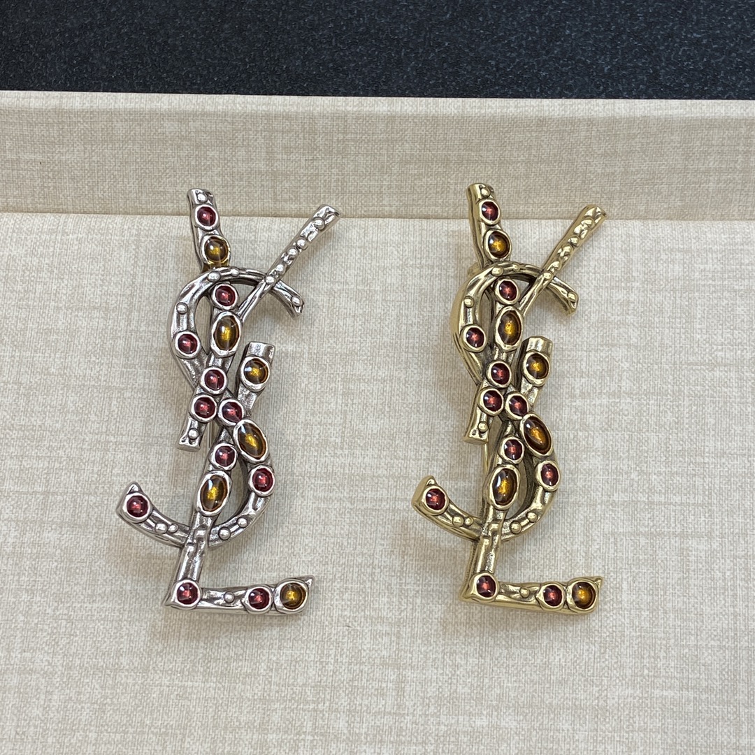 TOP Yves Saint Laurent YSL Brooch - 2 Color