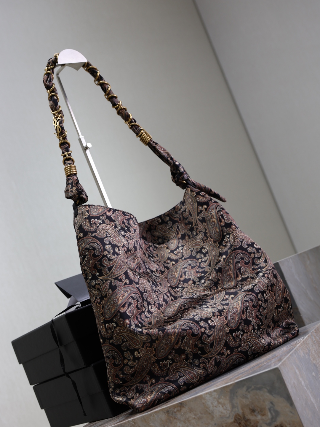 TOP Yves Saint Laurent YSL Jacquard Handbag 40×50×1cm - Jacquard Style