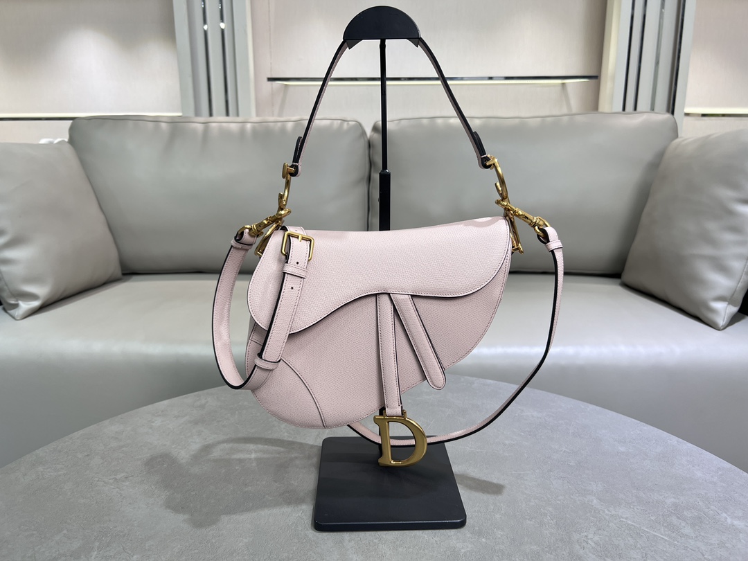 TOP Christian Dior Saddle Bag Medium 24×6×18cm - Pink