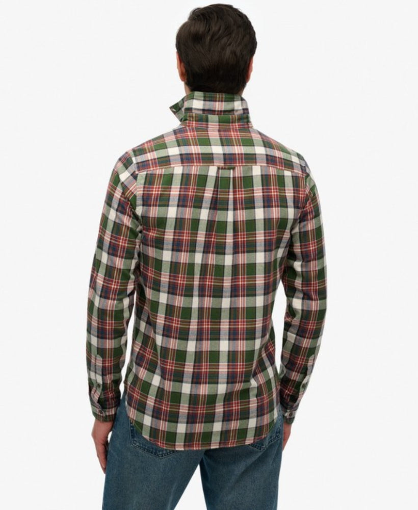 Organic Cotton Vintage Check Shirt | Upstate Check Green