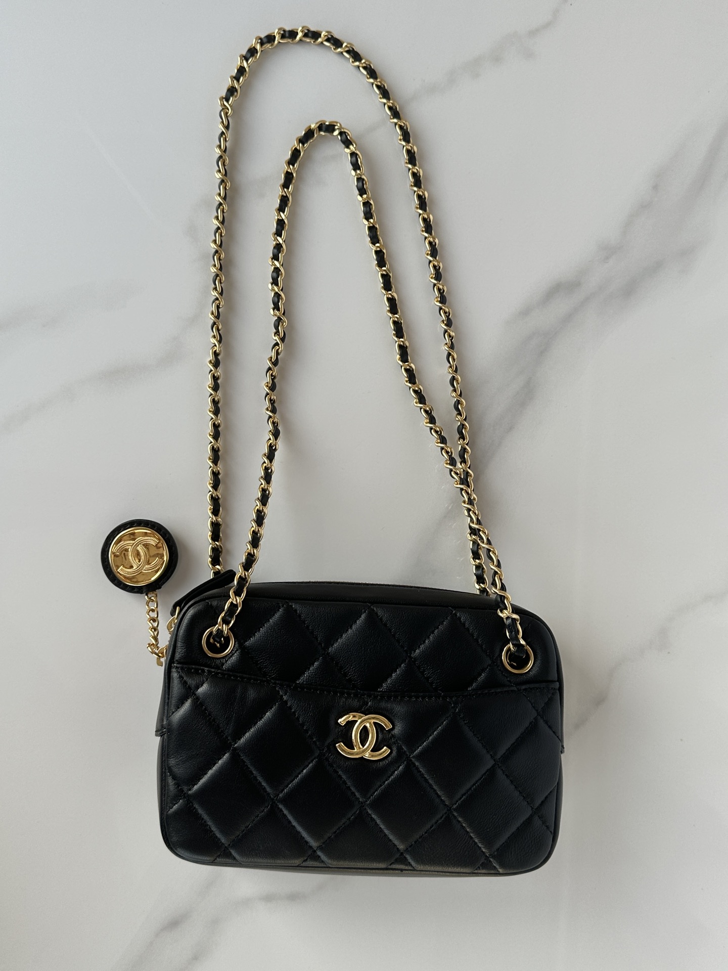TOP CHANEL Lambskin Quilted Timeless Camera Case 25X17X8cm/19X12X5cm -4 Color