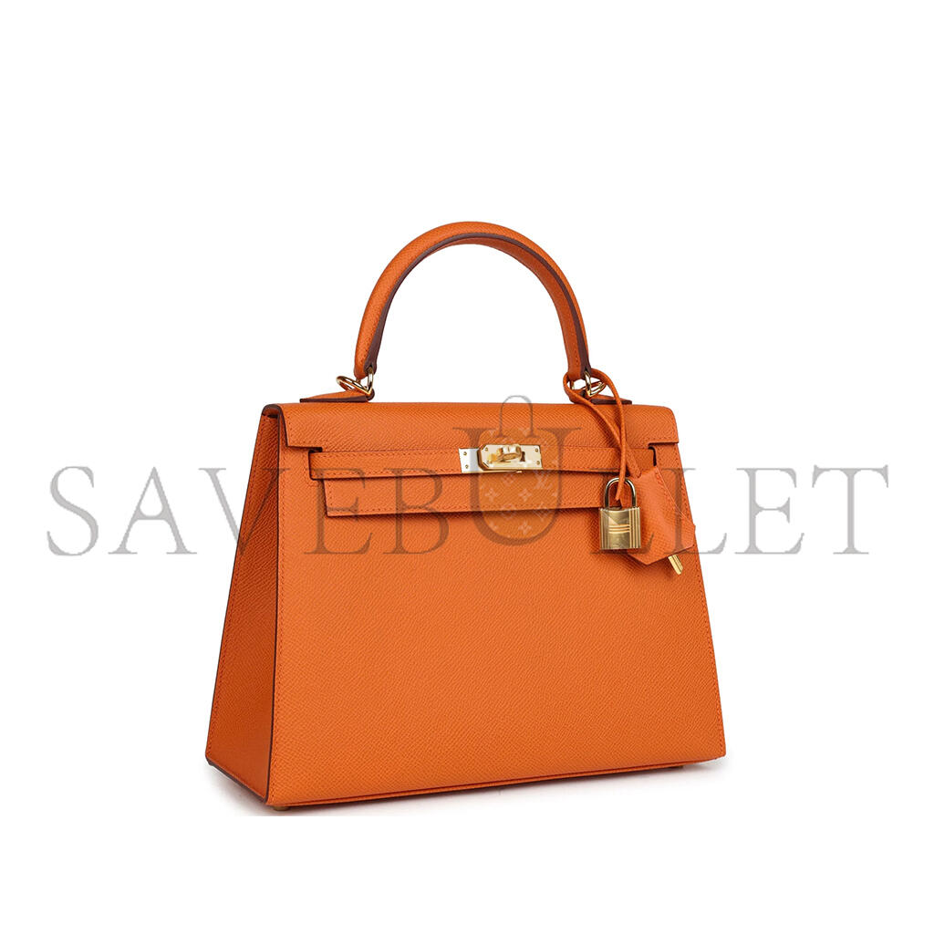 HERMES\HERMÈS KELLY 25 ORANGE EPSOM (25*17*7cm)
