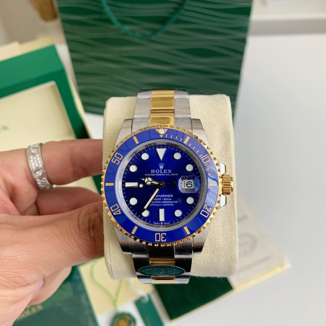 Rolex Submariner Gold Blue Water Ghost Watch