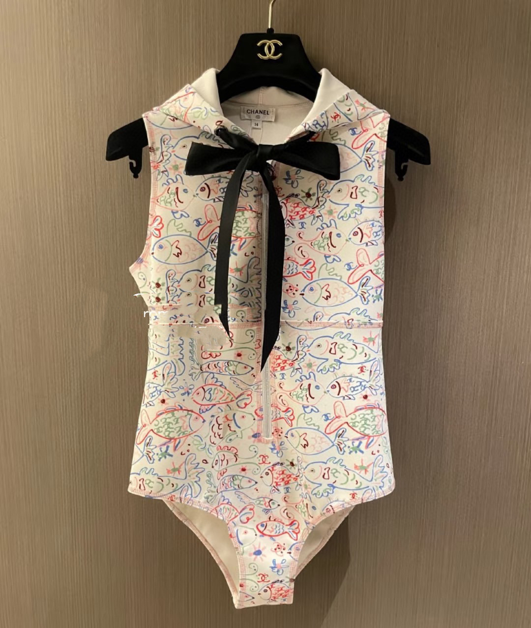 TOP CHANEL One-Piece Swimsuit - White