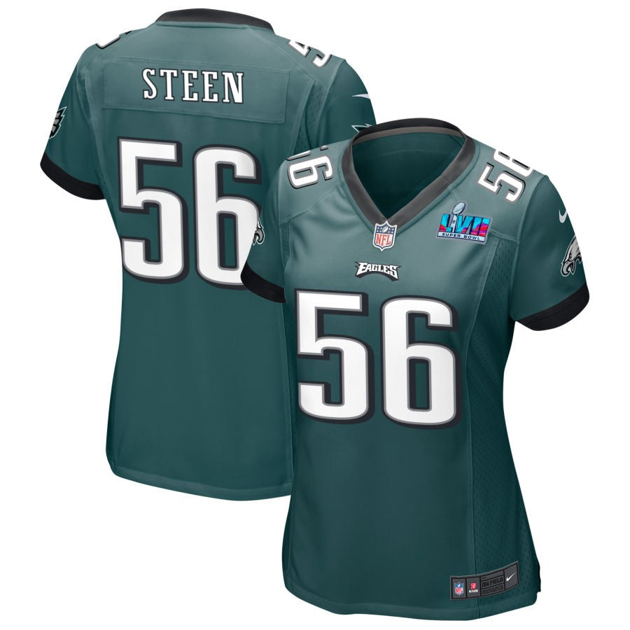 Tyler Steen Philadelphia Eagles  Women's Super Bowl LVII Game Jersey - Midnight Green