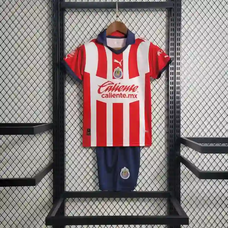 23-24 Kids Chivas Guadalajara CD Soccer Jersey Home