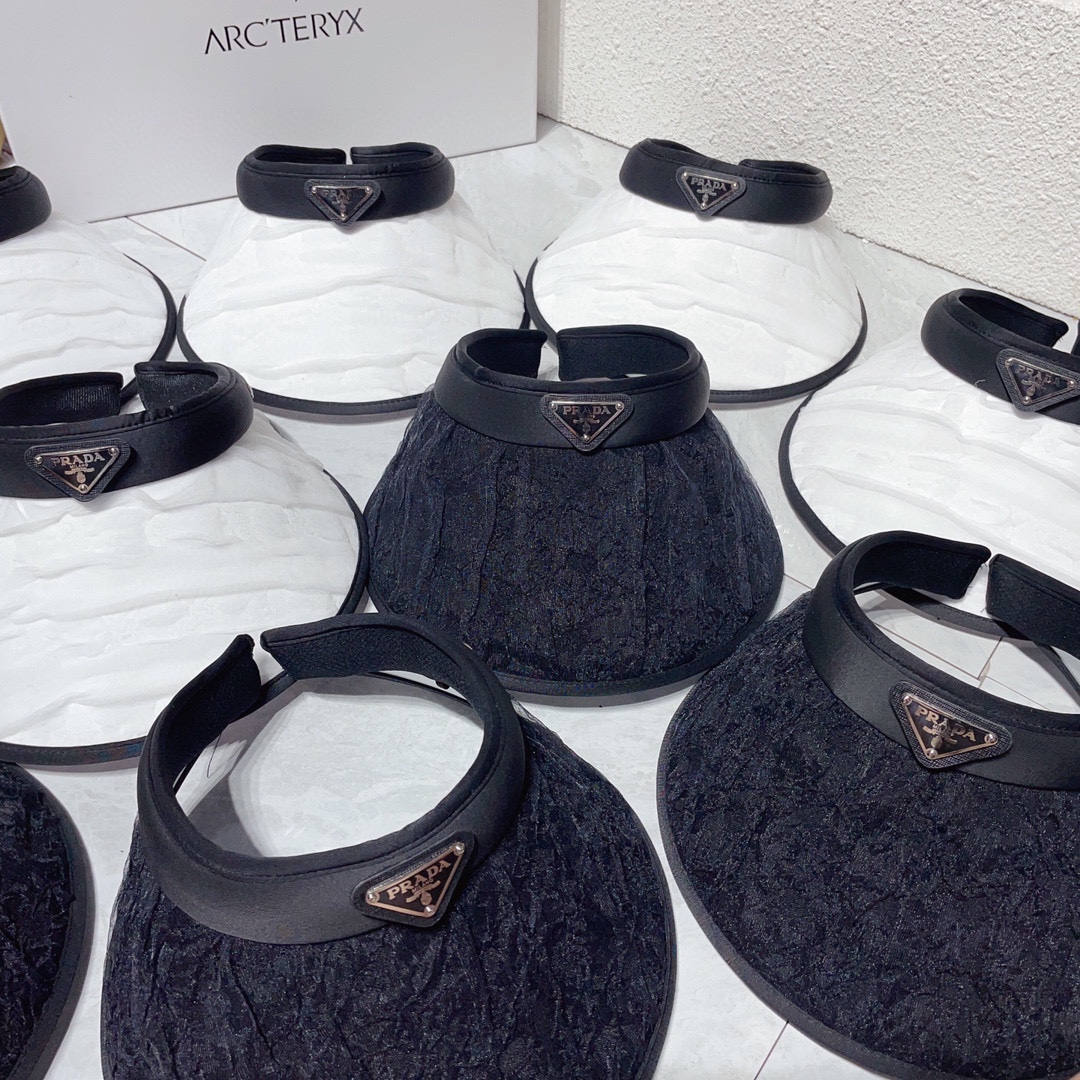 TOP PRADA Peaked Sun Cap - 2 Color