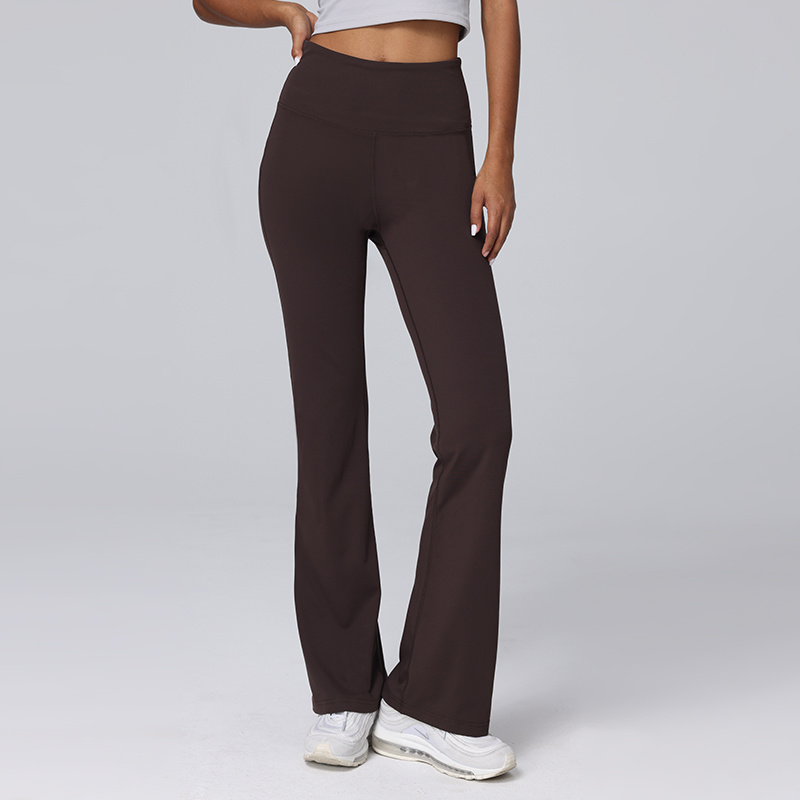High Waisted Butt-Lifting Flare Womens Pants with Lycra Stretch
