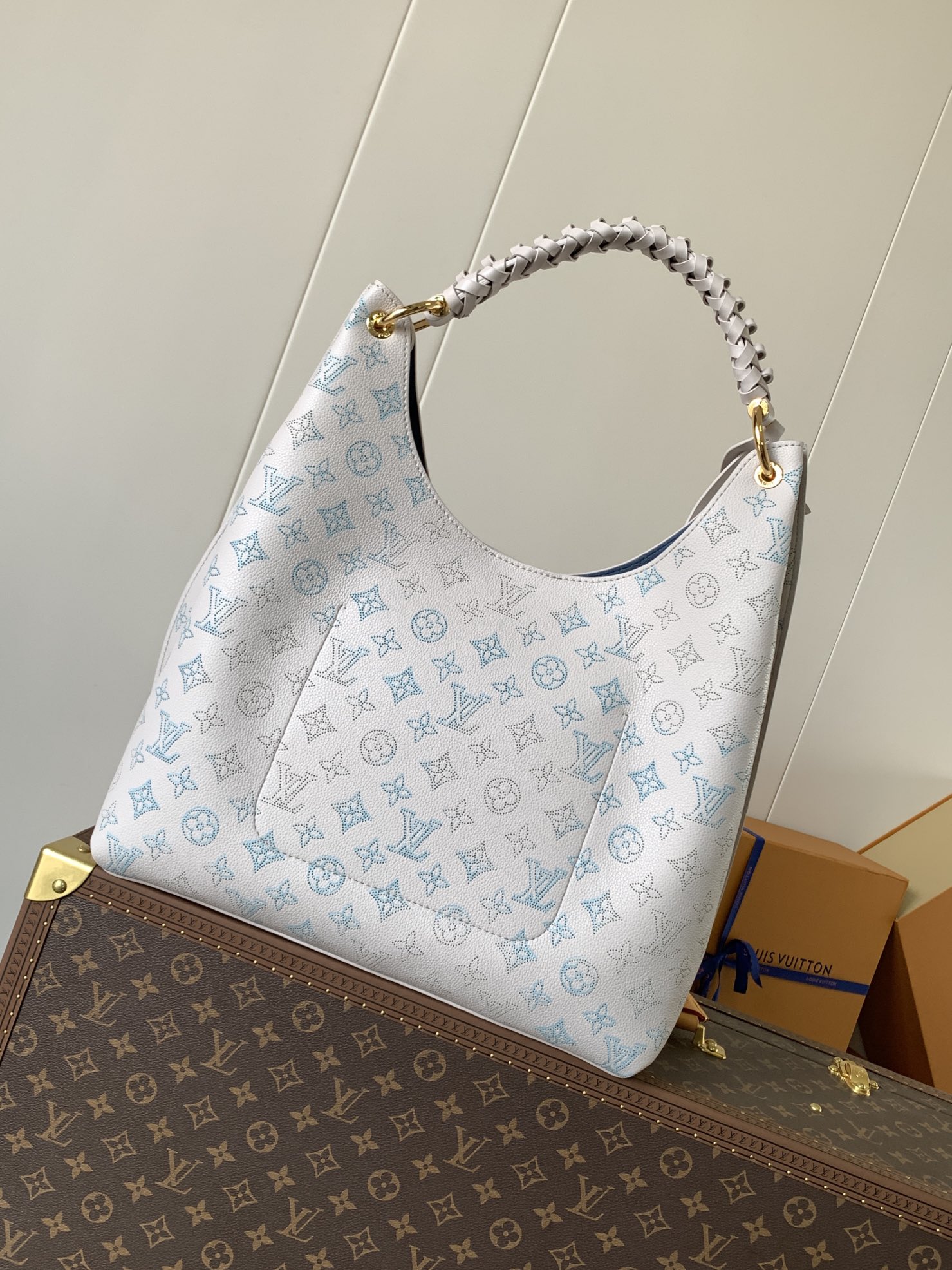 TOP Louis Vuitton LV Sac Carmel Bag 40x17x35cm - Light Blue
