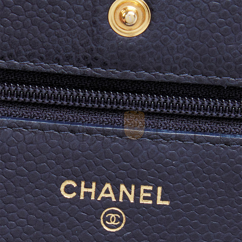 CHANEL CAVIAR WALLET ON CHAIN (19*13*3.5cm)
