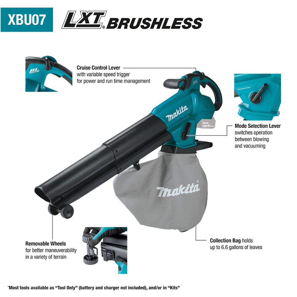 XBU07SM1 18V LXT Brushless Cordless Blower / Vacuum Mulcher Kit